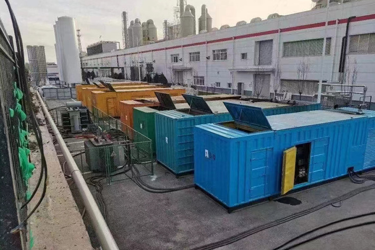 华亭发电机租赁施工现场